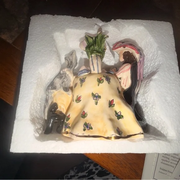 Clayworks by Heather Goldminc Presented By Blue Sky Whimsical Tea Party Figurine - Picture 13 of 15